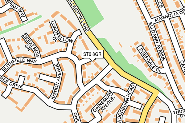 ST6 8GR map - OS OpenMap – Local (Ordnance Survey)