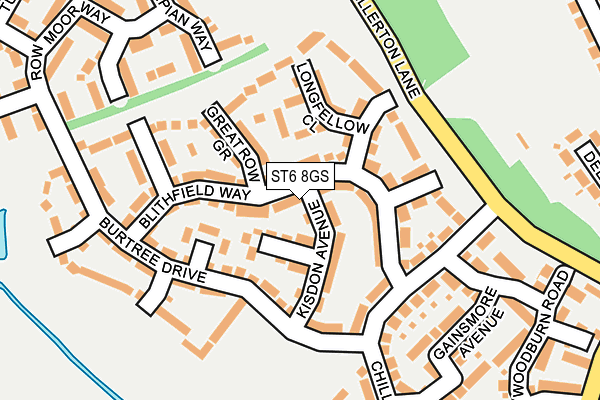 ST6 8GS map - OS OpenMap – Local (Ordnance Survey)