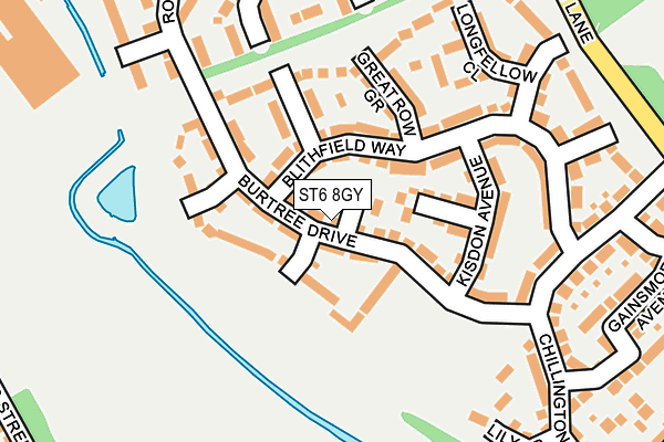 ST6 8GY map - OS OpenMap – Local (Ordnance Survey)