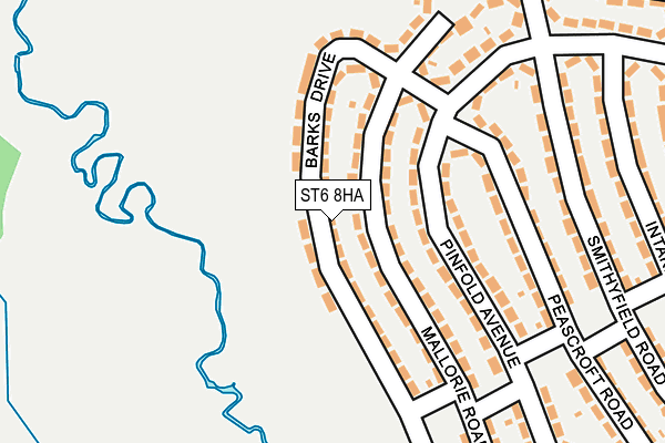 ST6 8HA map - OS OpenMap – Local (Ordnance Survey)