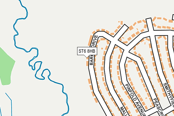 ST6 8HB map - OS OpenMap – Local (Ordnance Survey)