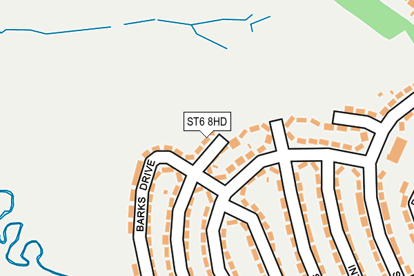 ST6 8HD map - OS OpenMap – Local (Ordnance Survey)