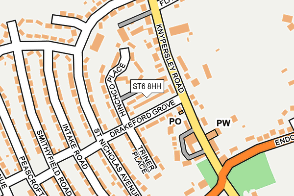 ST6 8HH map - OS OpenMap – Local (Ordnance Survey)