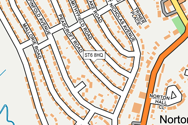 ST6 8HQ map - OS OpenMap – Local (Ordnance Survey)