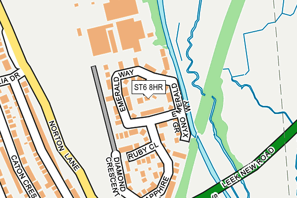 ST6 8HR map - OS OpenMap – Local (Ordnance Survey)