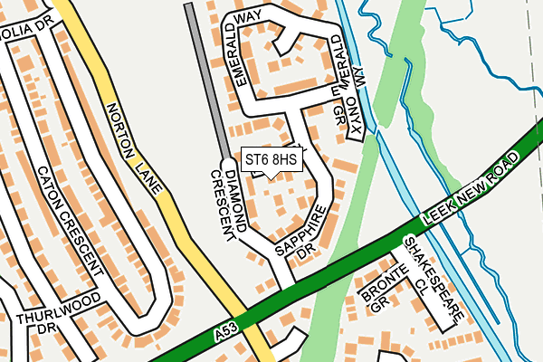 ST6 8HS map - OS OpenMap – Local (Ordnance Survey)