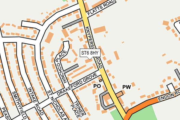 ST6 8HY map - OS OpenMap – Local (Ordnance Survey)