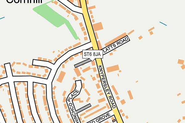 ST6 8JA map - OS OpenMap – Local (Ordnance Survey)