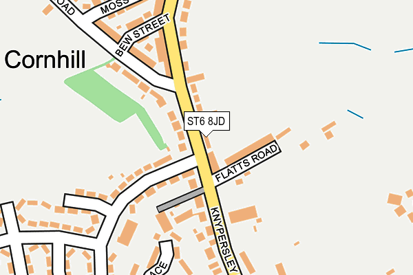 ST6 8JD map - OS OpenMap – Local (Ordnance Survey)