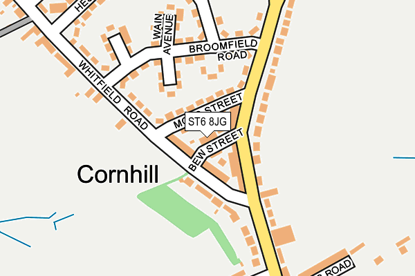 ST6 8JG map - OS OpenMap – Local (Ordnance Survey)