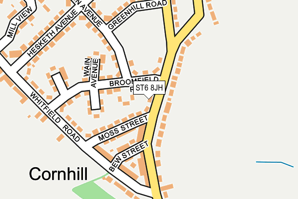 ST6 8JH map - OS OpenMap – Local (Ordnance Survey)