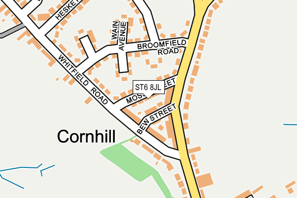 ST6 8JL map - OS OpenMap – Local (Ordnance Survey)