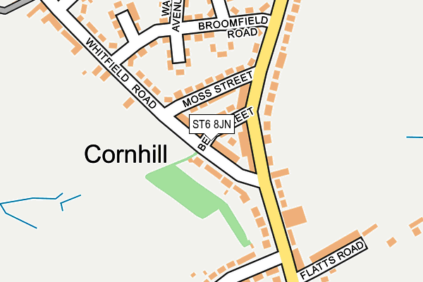 ST6 8JN map - OS OpenMap – Local (Ordnance Survey)