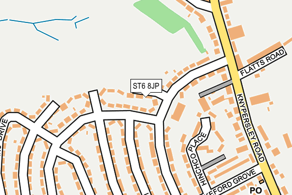 ST6 8JP map - OS OpenMap – Local (Ordnance Survey)