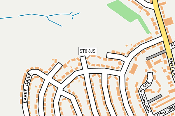 ST6 8JS map - OS OpenMap – Local (Ordnance Survey)