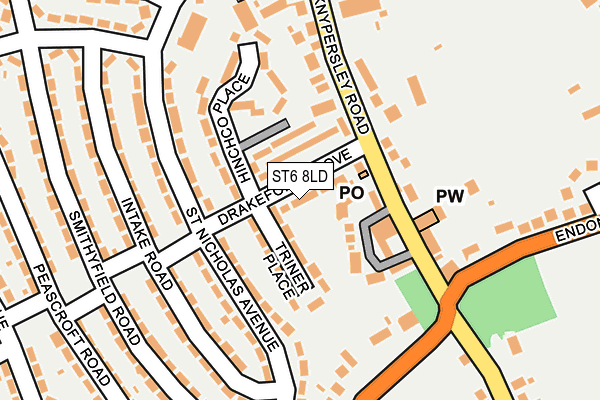 ST6 8LD map - OS OpenMap – Local (Ordnance Survey)