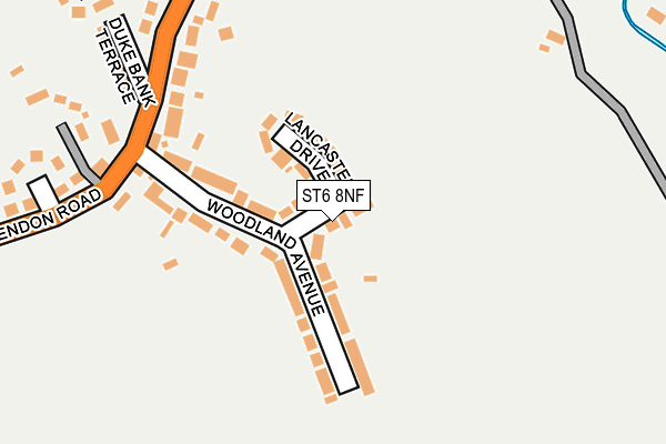 ST6 8NF map - OS OpenMap – Local (Ordnance Survey)