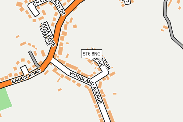 ST6 8NG map - OS OpenMap – Local (Ordnance Survey)