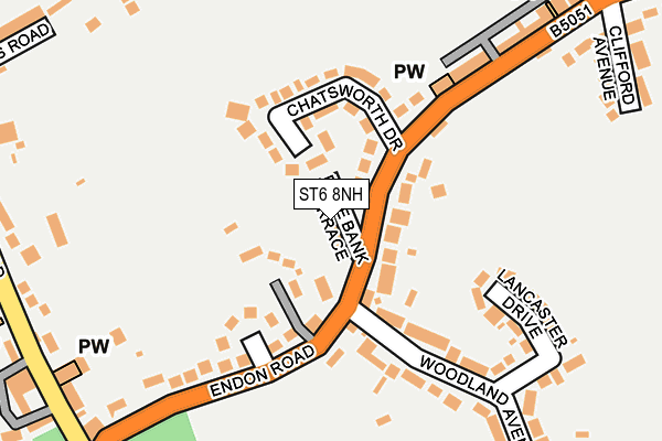 ST6 8NH map - OS OpenMap – Local (Ordnance Survey)