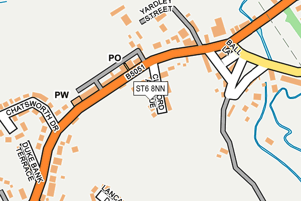 ST6 8NN map - OS OpenMap – Local (Ordnance Survey)