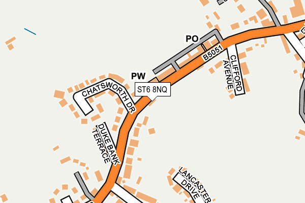 ST6 8NQ map - OS OpenMap – Local (Ordnance Survey)