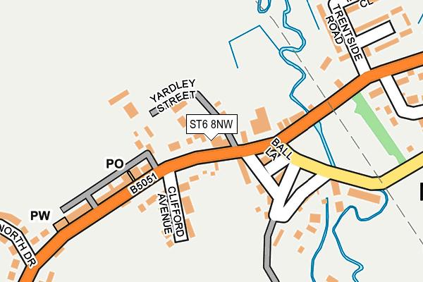 ST6 8NW map - OS OpenMap – Local (Ordnance Survey)