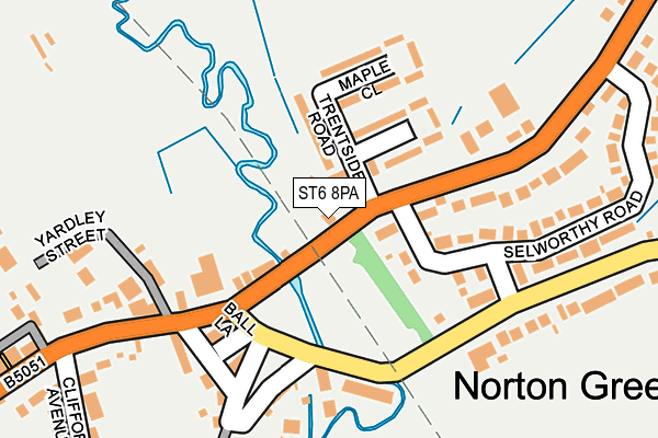 ST6 8PA map - OS OpenMap – Local (Ordnance Survey)