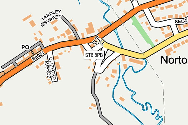 ST6 8PB map - OS OpenMap – Local (Ordnance Survey)