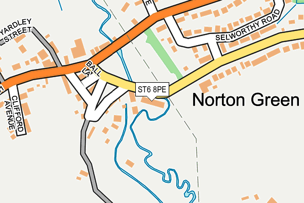 ST6 8PE map - OS OpenMap – Local (Ordnance Survey)