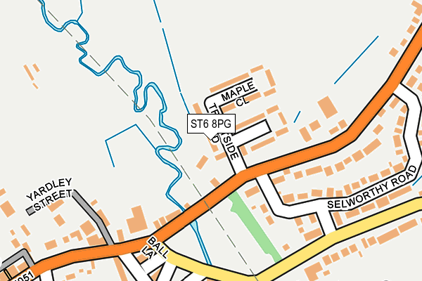 ST6 8PG map - OS OpenMap – Local (Ordnance Survey)