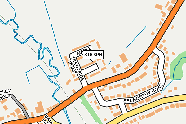 ST6 8PH map - OS OpenMap – Local (Ordnance Survey)