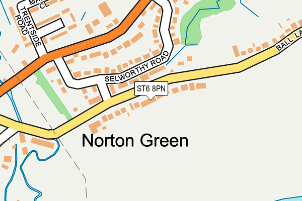 ST6 8PN map - OS OpenMap – Local (Ordnance Survey)