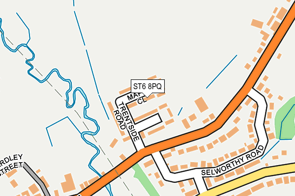 ST6 8PQ map - OS OpenMap – Local (Ordnance Survey)