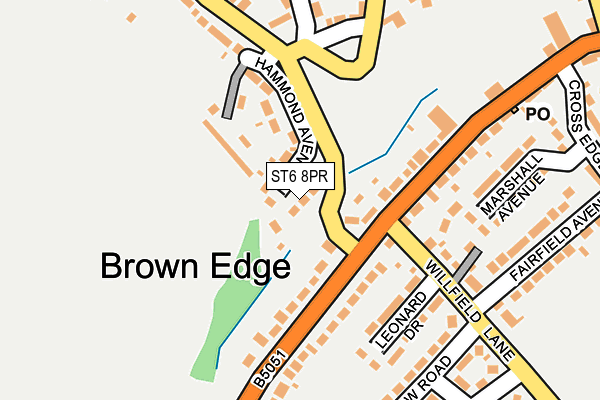 ST6 8PR map - OS OpenMap – Local (Ordnance Survey)