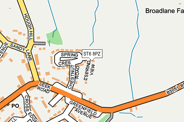 ST6 8PZ map - OS OpenMap – Local (Ordnance Survey)