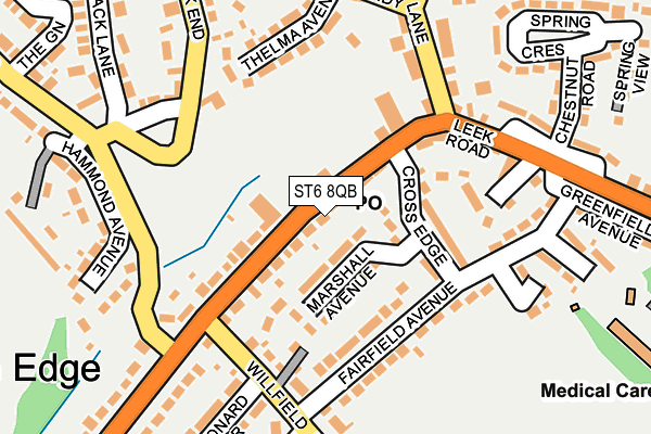 ST6 8QB map - OS OpenMap – Local (Ordnance Survey)