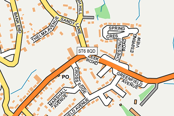 ST6 8QD map - OS OpenMap – Local (Ordnance Survey)