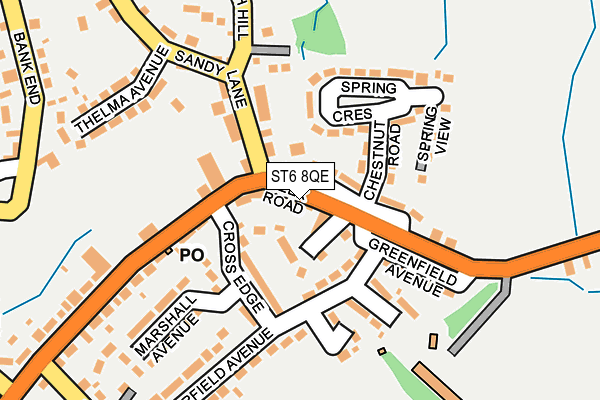 ST6 8QE map - OS OpenMap – Local (Ordnance Survey)