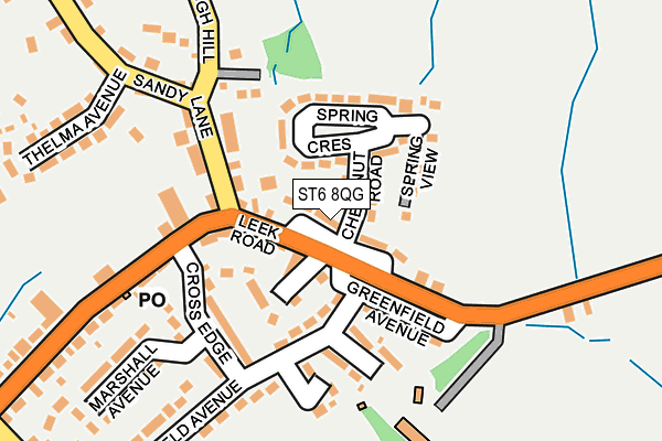 ST6 8QG map - OS OpenMap – Local (Ordnance Survey)