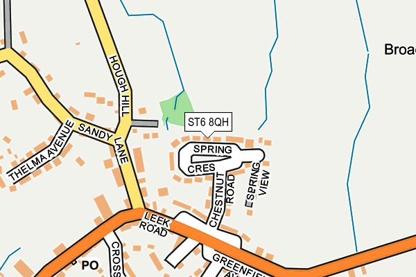 ST6 8QH map - OS OpenMap – Local (Ordnance Survey)