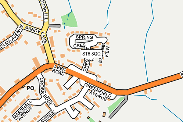 ST6 8QQ map - OS OpenMap – Local (Ordnance Survey)