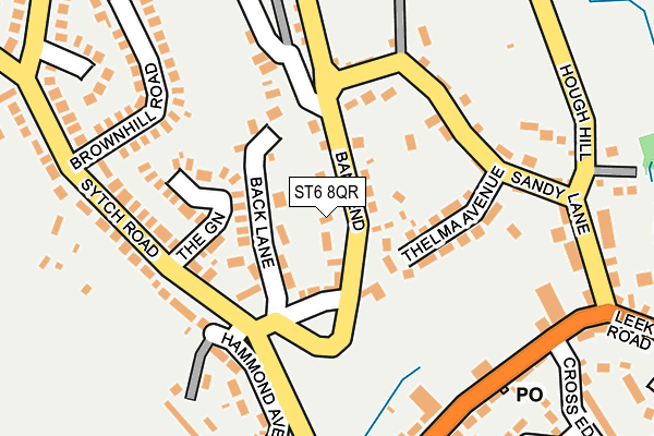 ST6 8QR map - OS OpenMap – Local (Ordnance Survey)