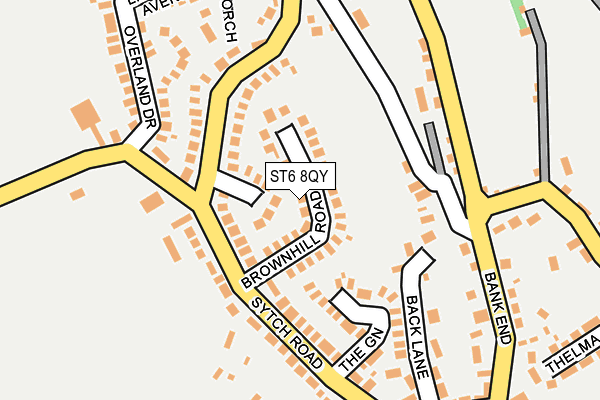 ST6 8QY map - OS OpenMap – Local (Ordnance Survey)