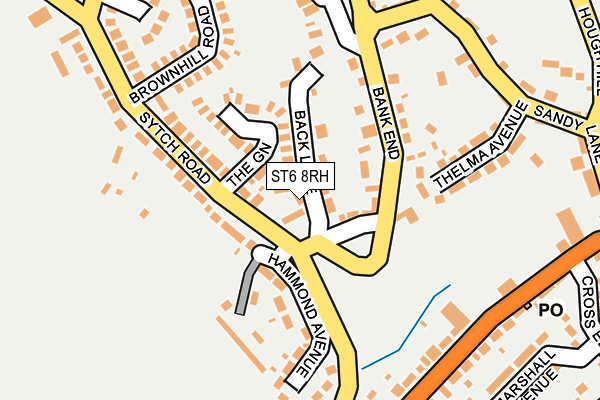 ST6 8RH map - OS OpenMap – Local (Ordnance Survey)
