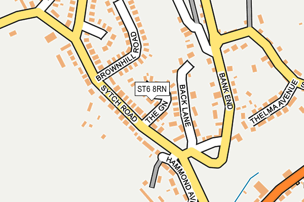 ST6 8RN map - OS OpenMap – Local (Ordnance Survey)