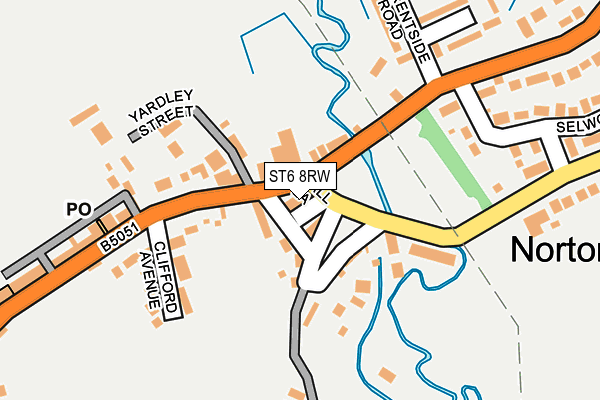 ST6 8RW map - OS OpenMap – Local (Ordnance Survey)