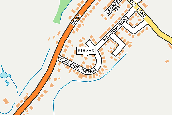 ST6 8RX map - OS OpenMap – Local (Ordnance Survey)