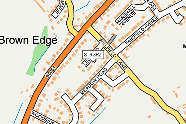 ST6 8RZ map - OS OpenMap – Local (Ordnance Survey)