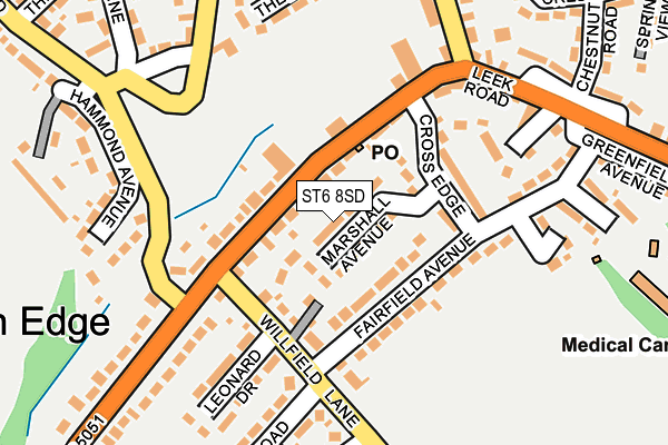 ST6 8SD map - OS OpenMap – Local (Ordnance Survey)