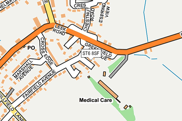 ST6 8SF map - OS OpenMap – Local (Ordnance Survey)